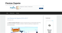 Desktop Screenshot of fiestaszapote.com